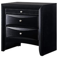 Contemporary 2 Drawer Nightstand