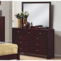 9 Drawer Dresser and Mirror Combination