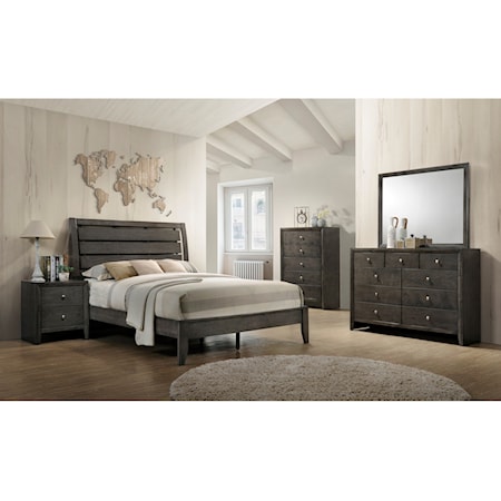 Evan Contemporary 5-Piece Bedroom Group - Full