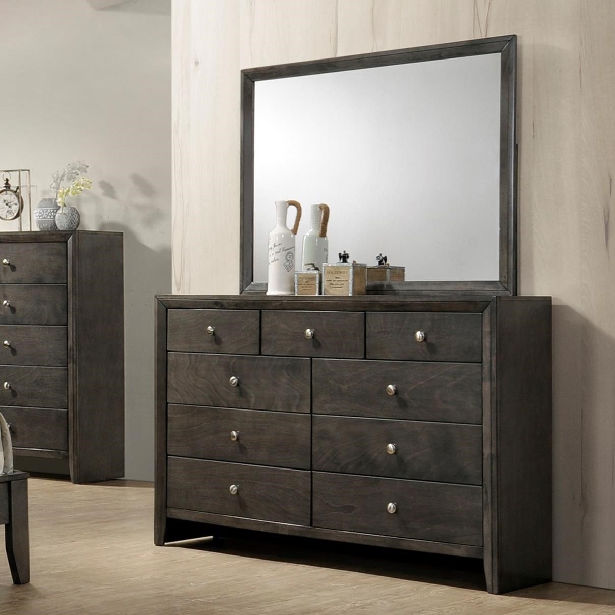 Dresser and Mirror Combination