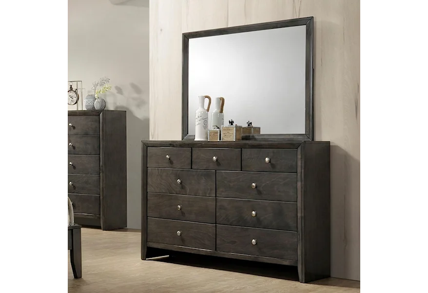 Evan Dresser and Mirror Combination by Crown Mark at Royal Furniture