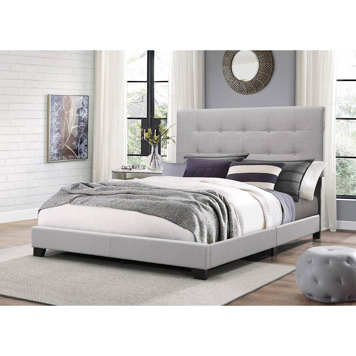 Crown Mark Florence FLORENCE GREY KING BED |