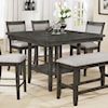 Crown Mark Fulton Counter Height Table with Lazy Susan