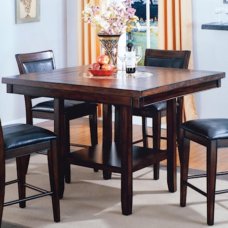 Counter Height Table with Lazy Susan