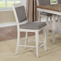 Transitional Counter Height Upholstered Dining Chair