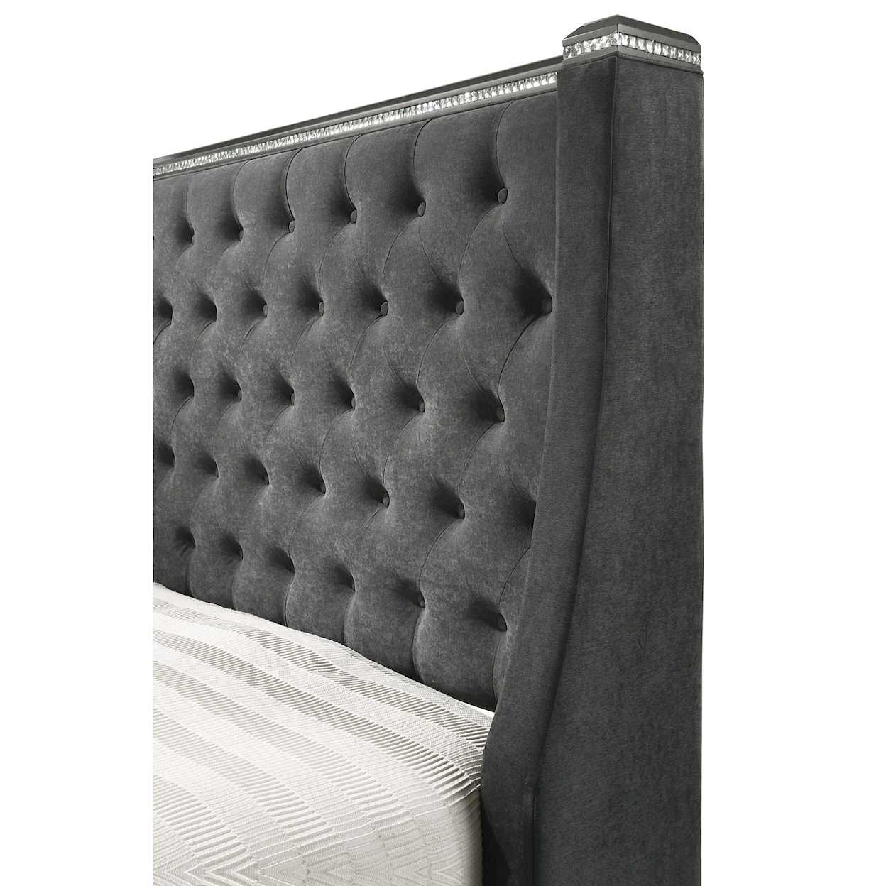 Crown Mark Giovani King Upholstered Bed