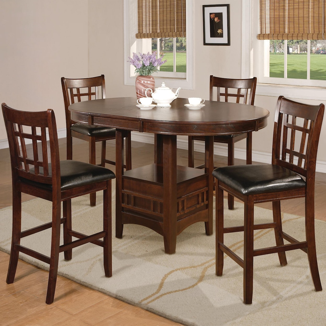 Crown Mark Hartwell 5-Piece Counter Table Set