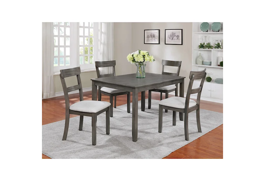 Henderson 5 Piece Dining Table Set by Crown Mark at Galleria Furniture, Inc.