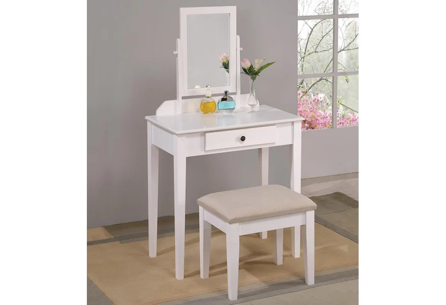 Iris Vanity Table & Stool by CM at Del Sol Furniture