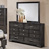 Crown Mark Jaymes Dresser and Mirror Combo