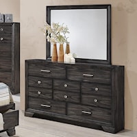 7-Drawer Dresser and Mirror Combo