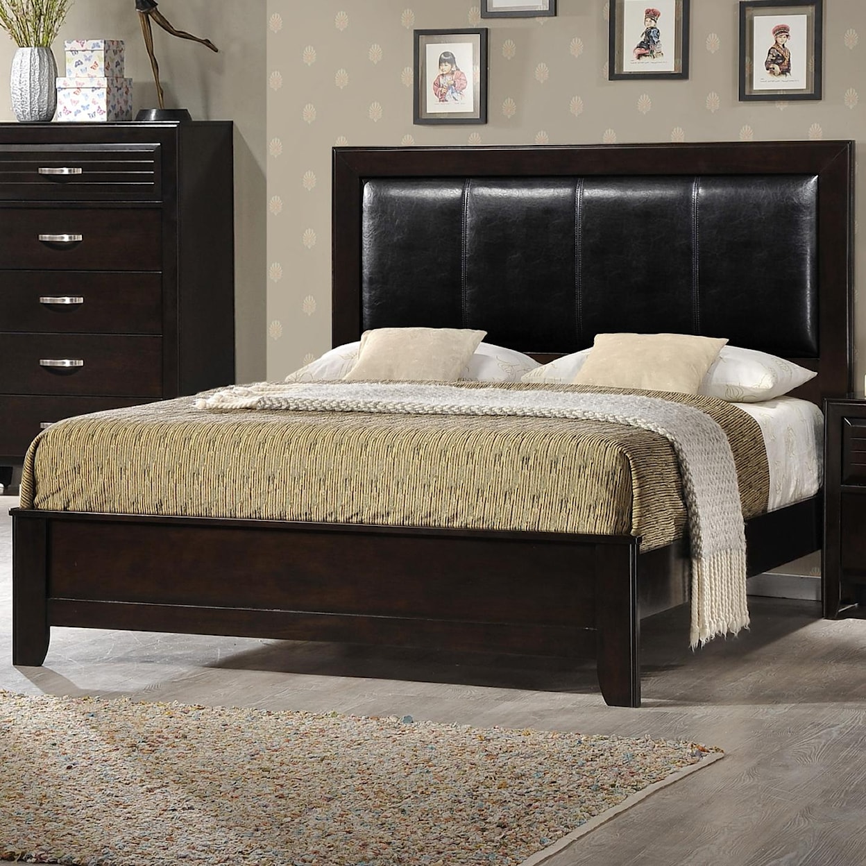 CM Jocelyn California King Upholstered Bed