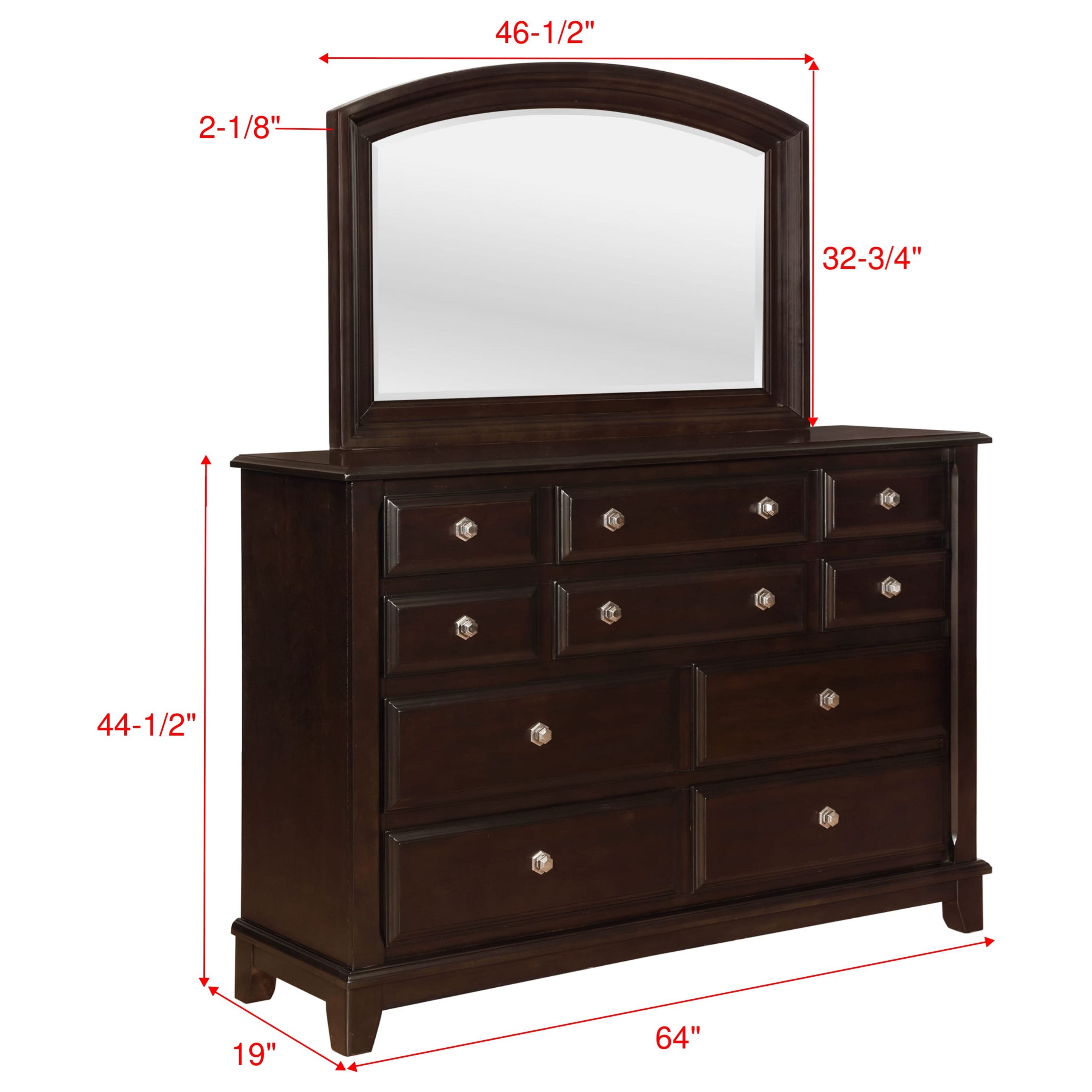 Dresser and Mirror Combo