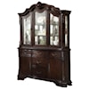 Crown Mark Kiera Traditional Buffet and Hutch with Glass Doors