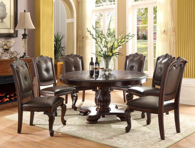 CM Kiera 2150T 60 5P Traditional Round Table with Four Side Chairs