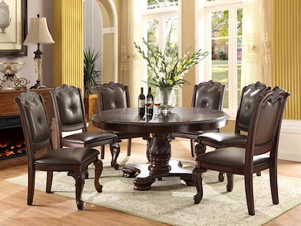 Round Table with Four Chairs