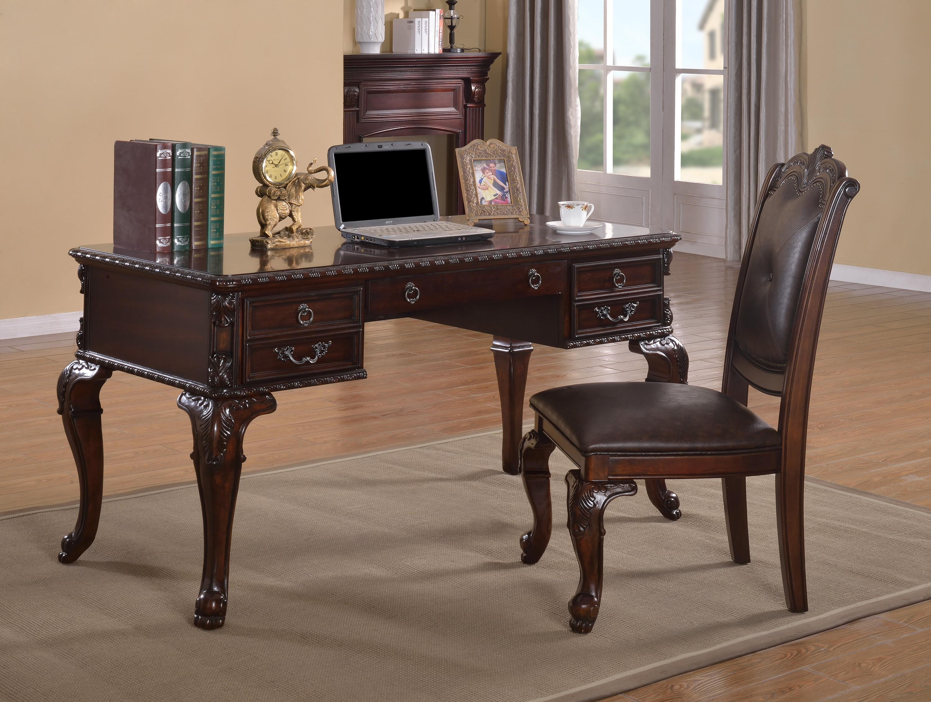 Crown Mark Kiera 5150+2150S Desk and Chair Set Value City Furniture