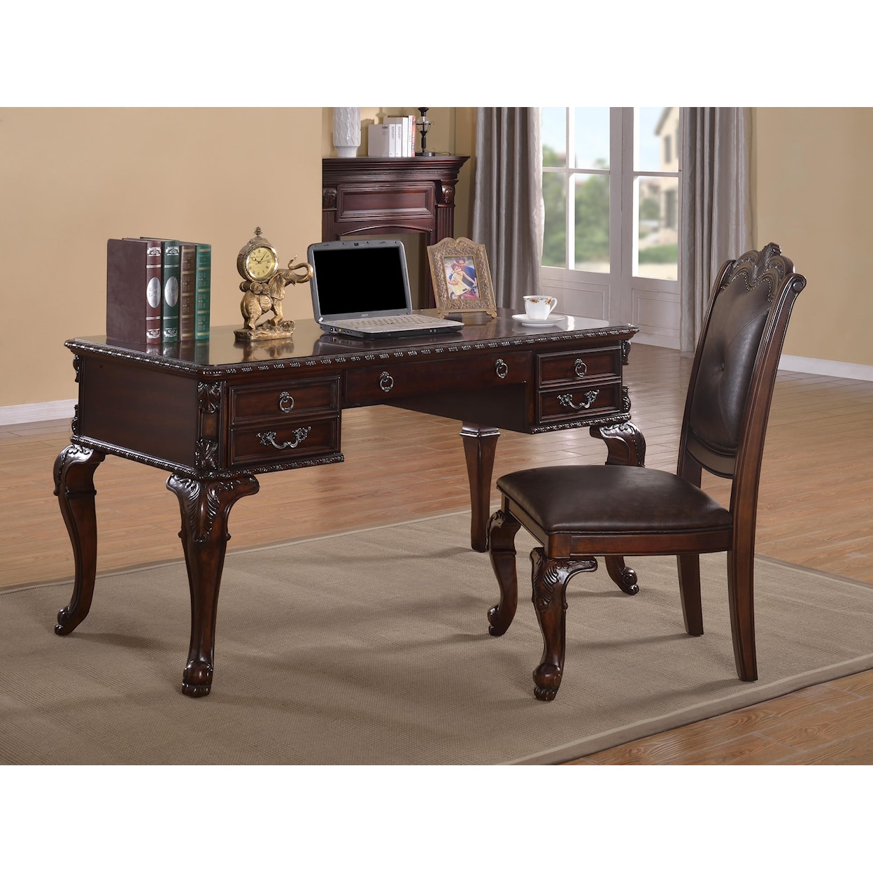 Crown Mark Kiera Desk and Chair Set