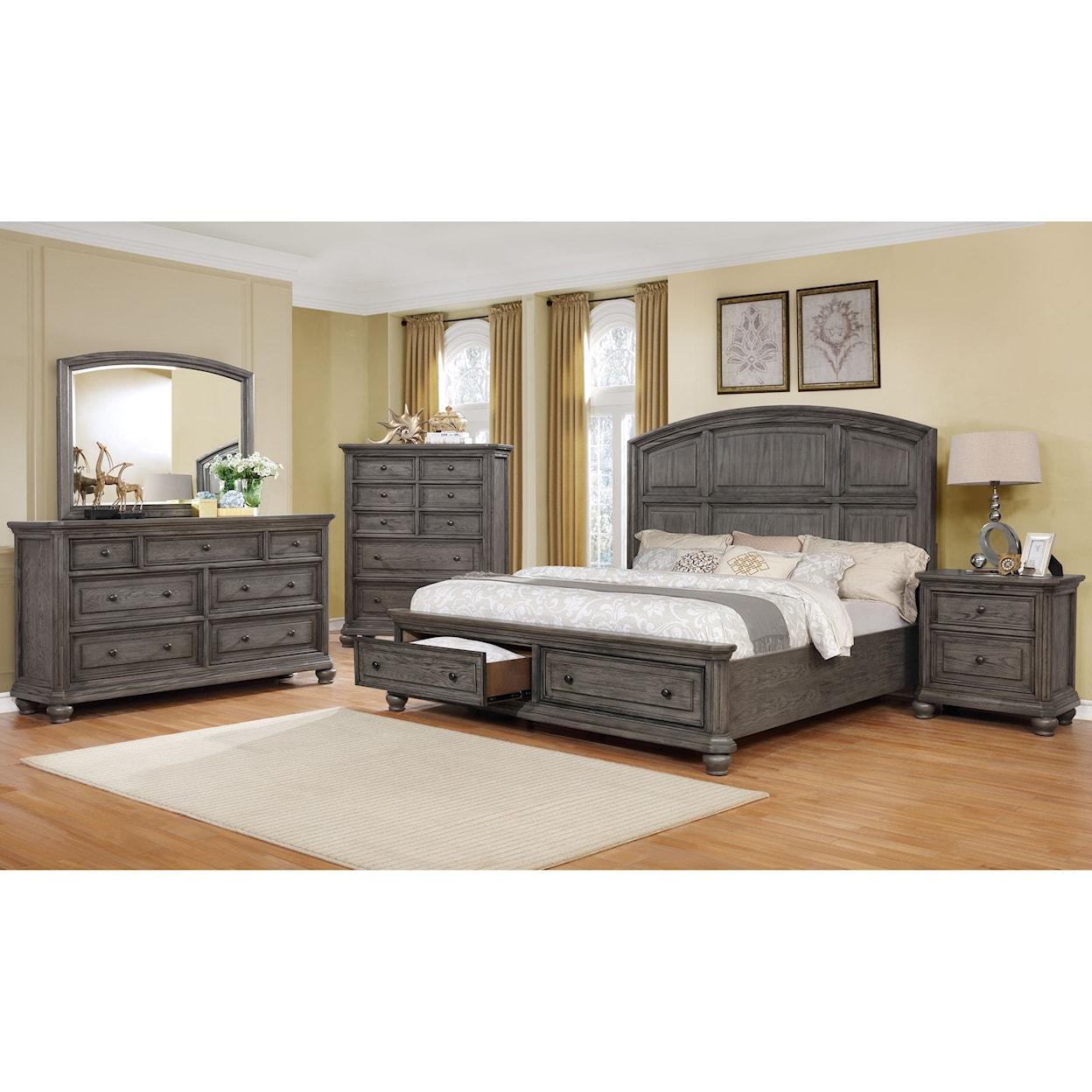 Crown Mark Lavonia Queen Storage Bed