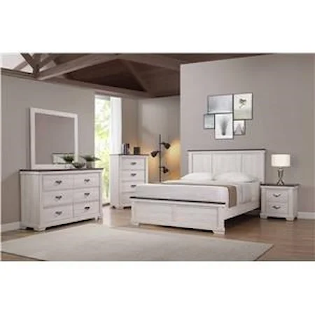 Dresser, Mirror and 3-PC Queen Bed