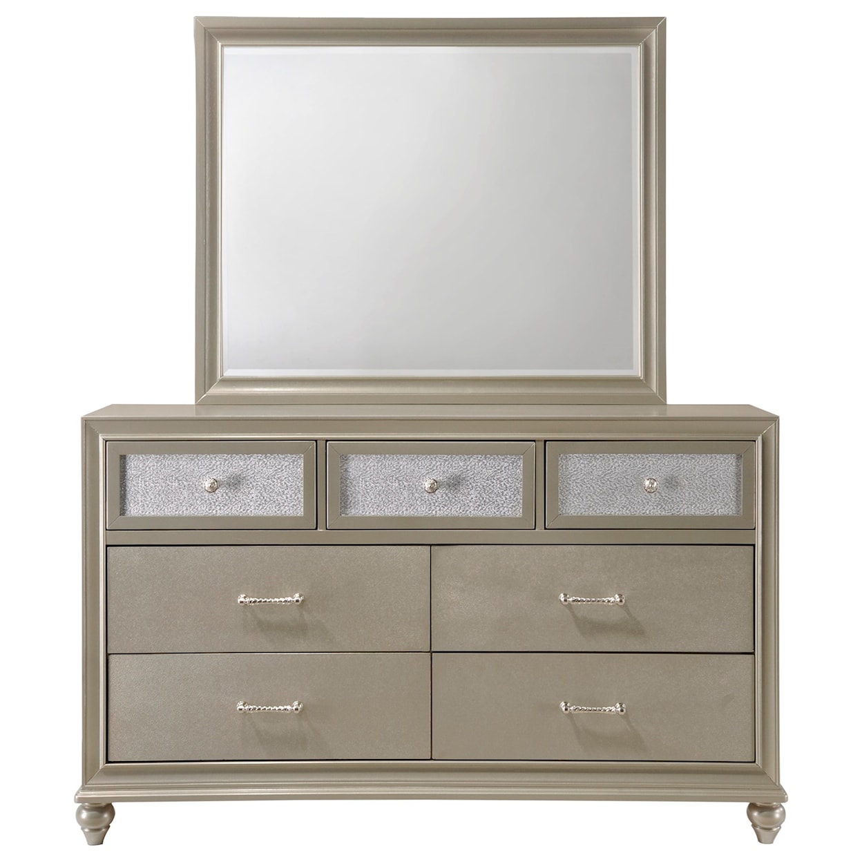 Crown Mark Lila Dresser and Mirror