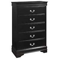 Tall Chest of Drawers with Traditional Hardware Pulls