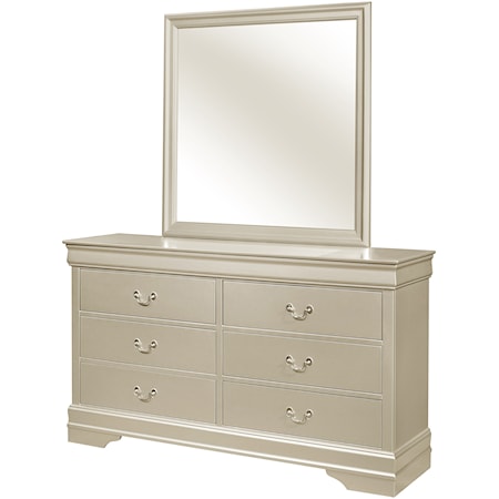 6 Drawer Dresser with Mirror