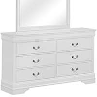 Transitional 6 Drawer Dresser