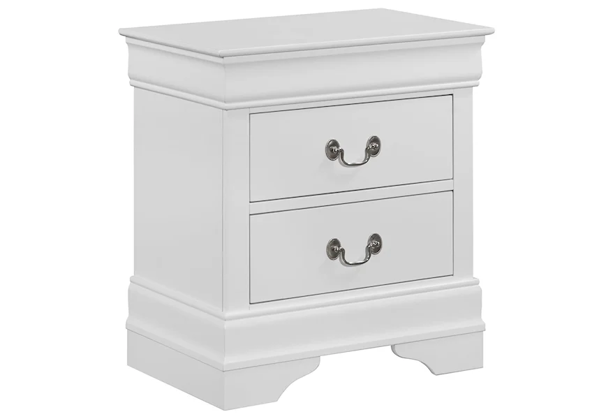 Louis Philippe 2 Drawer Nightstand by Crown Mark at Sam Levitz Furniture
