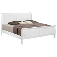 Transitional King Panel Bed