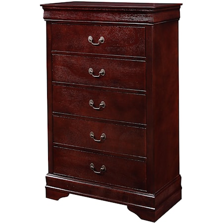 Transitional 5 Drawer Chest