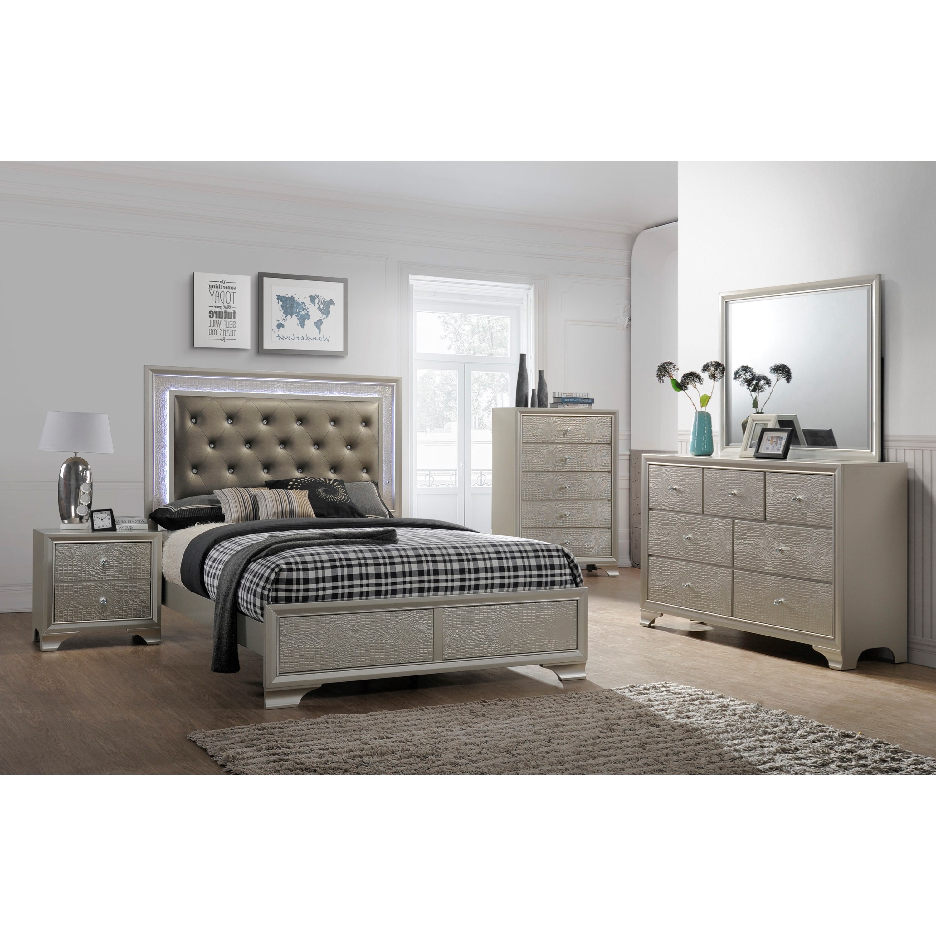 Crown Mark Lyssa B4300-11 Contemporary Dresser Mirror