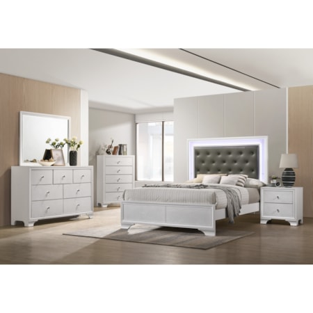 Dresser and Mirror Set