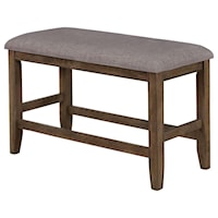 Transitional Counter Height Upholstered Dining Bench