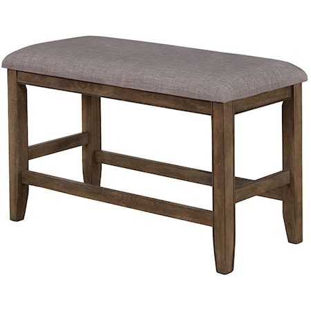 Transitional Counter Height Upholstered Dining Bench