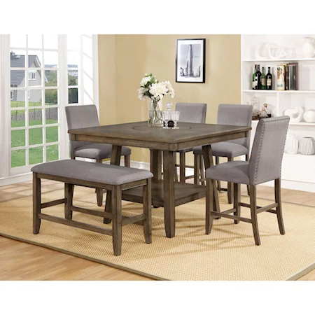 Casual Counter Height Table Set