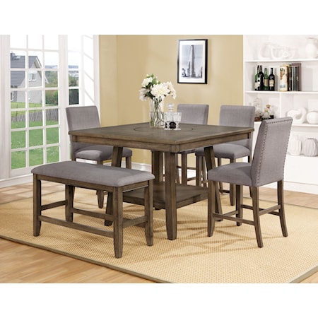 6 Pc Dining Group with Bench