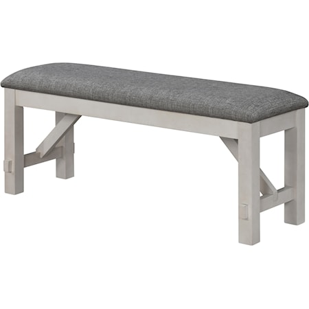 Cottage Style Upholstered Dining Bench