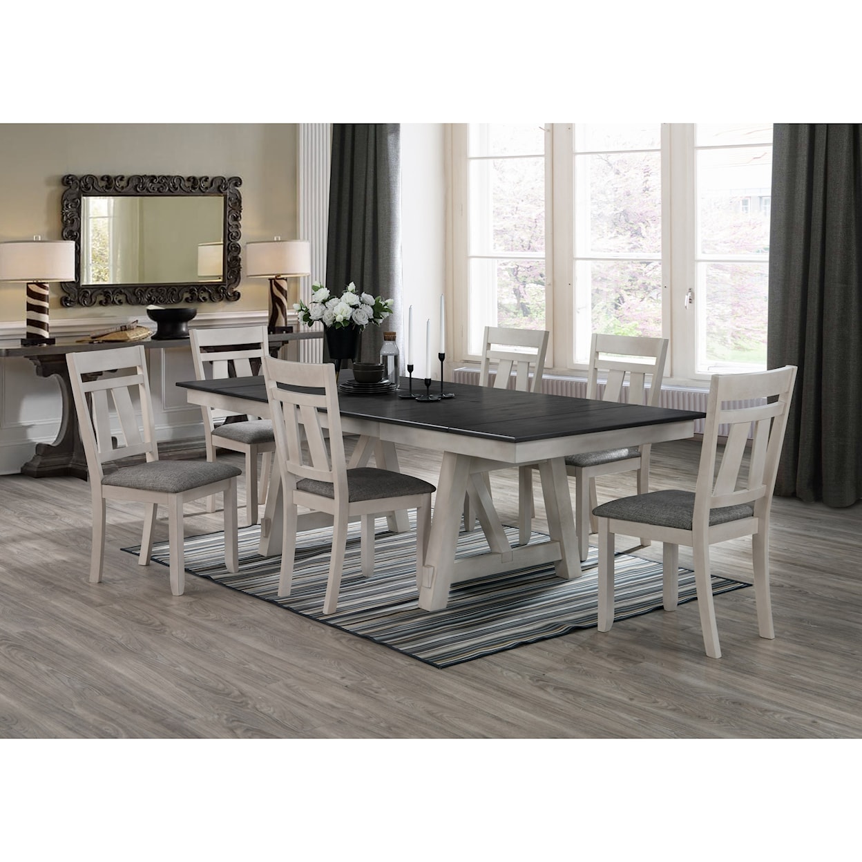 Crown Mark Maribelle 7-Piece Table and Chair Set