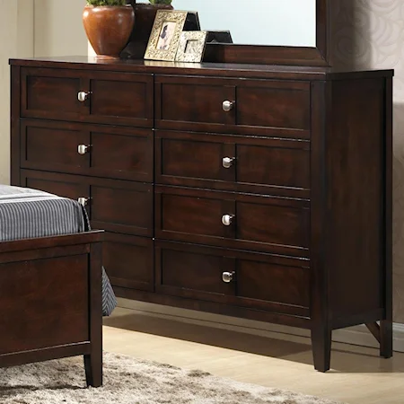 Dresser with 8 Drawers and Knob Hardware