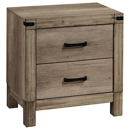 Contemporary Tall Two Drawer Night Stand
