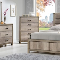 Contemporary Five Drawer Chest