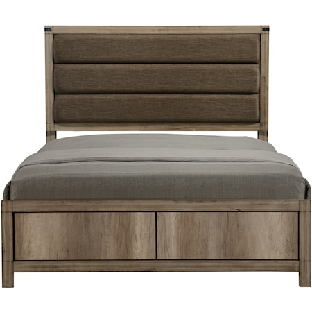 Queen Upholstered Low Profile Bed