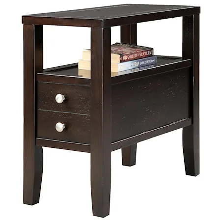 Chairside Table with Two Drawers