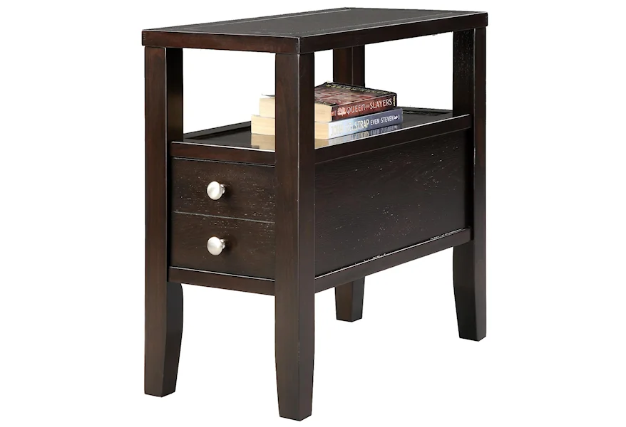 Matthew Chairside Table by Crown Mark at Royal Furniture