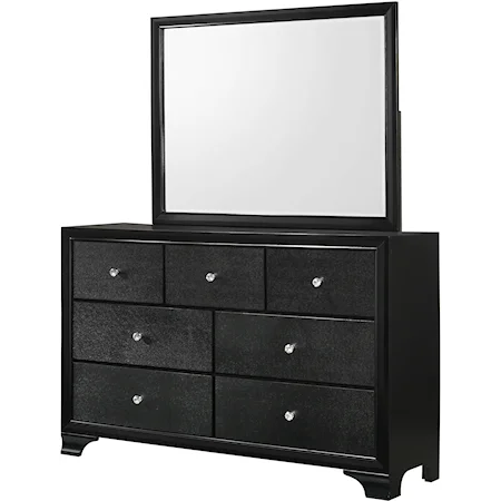 Dresser and Mirror Set