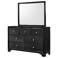 Glam Dresser and Mirror Set