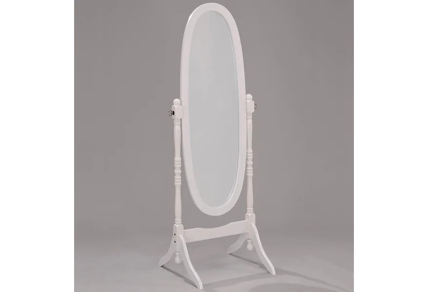 Miscellaneous White Finish Cheval Mirror by Crown Mark at Dream Home Interiors