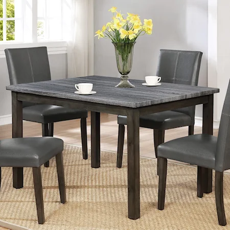 Two Tone Rectangular Dining Table with Weathered Grey Top
