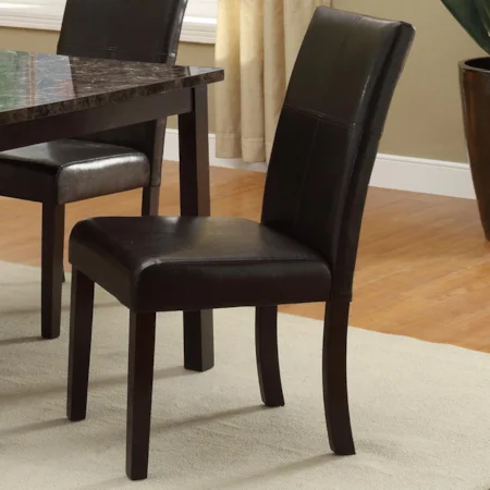 Upholstered Dining Side Chair with Accent Stitching